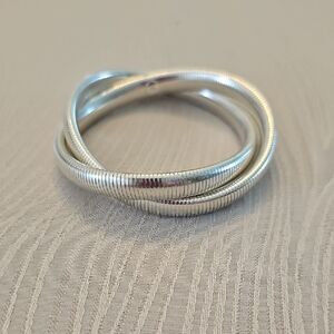Elegant .925 Sterling Silver Snake Coil Bracelet W/Maker's Mark.